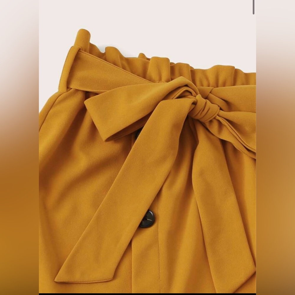 SHEIN Mustard Button-Front Pencil Skirt (M) / NWOT - Picture 3 of 6